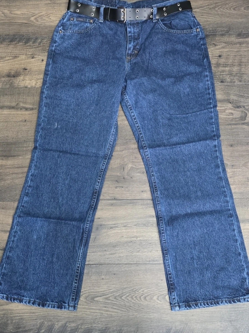 Riders By Lee Womens Jean Sz 14P Bootcut Mid Rise Made in USA W/ belt NWT